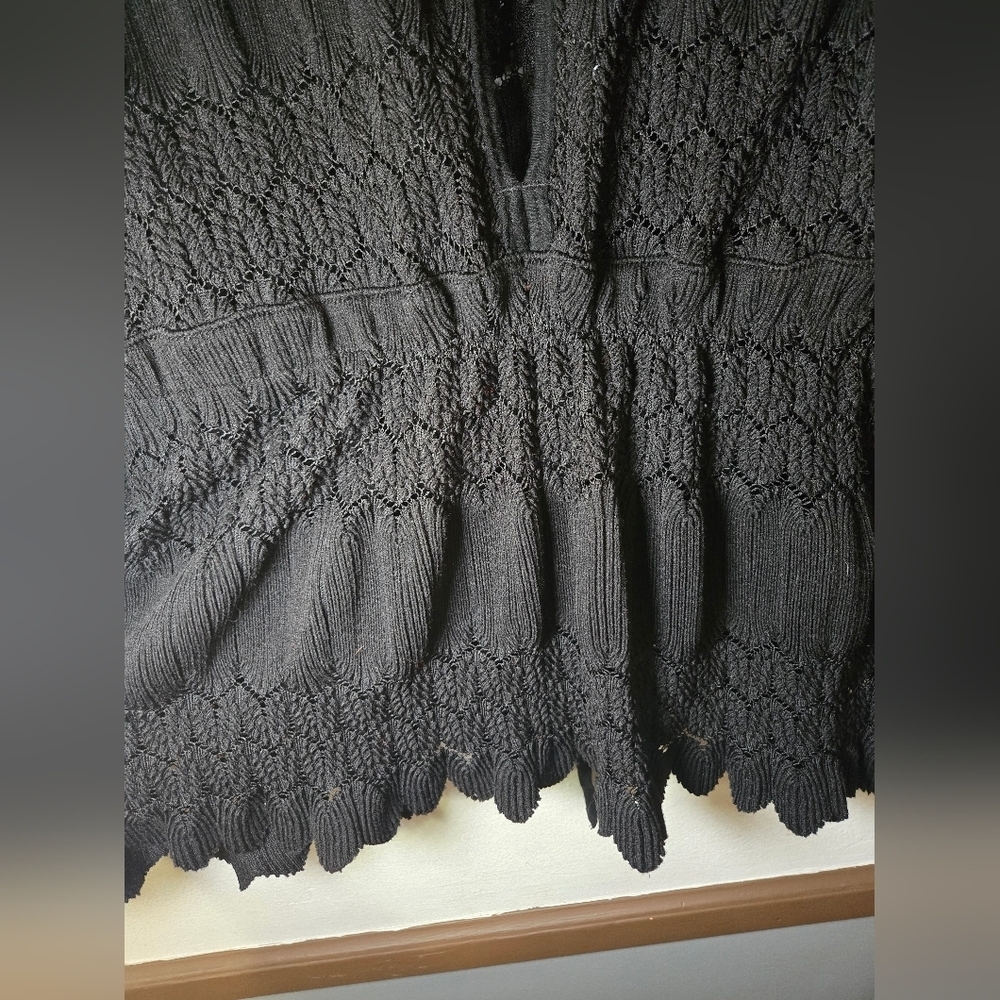 Free People Fire Island Cinch Top Black Small - Picture 10 of 12